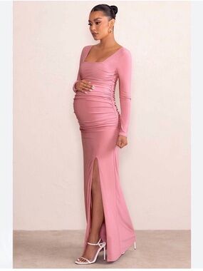 Club London New! Blush Maternity Pregnancy Maxi Dress